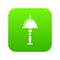 Bedroom lamp icon green vector