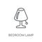 Bedroom lamp linear icon. Modern outline Bedroom lamp logo conce