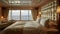 Bedroom With Large Window Overlooking the Ocean