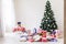 Bedroom lights Christmas tree Garland new year holiday gifts white home decor