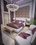 Bedroom in a luxurious classic style
