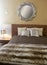 Bedroom modern silver mirror fake fur blanket