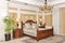 Bedroom room furniture lighting in luxury house