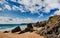 Bedruthan Steps beach in Cornwall UK