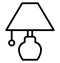 Bedside lamp, electric lamp Isolated Vector Icon That can be easily edited in any size or modified. Bedside lamp, electric lamp I