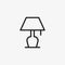 Bedside lamp icon. Bedroom light, table lamp symbol