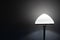 Bedside nightstand LED lamp isolated dark mood