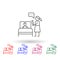 Bedtime, mother, book multi color icon. Simple thin line, outline vector of family life icons for ui and ux, website or mobile