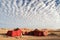 Beduin tents in the desert