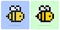 Bee in 8 bit pixel art for beads and game assets