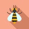 Bee allergy icon flat vector. Season pollen