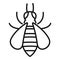 Bee allergy icon outline vector. Season pollen