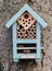 This bee box protects overwintering solitary bees.