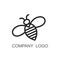 Bee Emblem Design. Honey Company Logo
