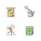 Bee farming RGB color icons set