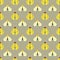 Bee and firefly seamless pattern