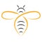 Bee in flight, bumblebee in flight, animal logo, insect logo, logo and icon