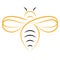 Bee in flight, bumblebee in flight, animal logo, insect logo, logo and icon