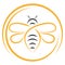 Bee in flight, bumblebee in flight, animal logo, insect logo, logo and icon