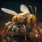 A bee that is a futuristic machine of the future world. Insect. Wildlife Animals. Illustration, Generative AI