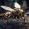 A bee that is a futuristic machine of the future world. Insect. Wildlife Animals. Illustration, Generative AI