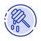 Bee, Healthy, Honey Blue Dotted Line Line Icon