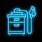 bee hive air equipment neon glow icon illustration