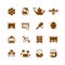 Bee hive, honey, honeycomb vector icons