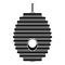 Bee hive tree icon, simple style