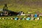 Bee hives near Xinaliq Khinalug village, Azerbaij