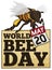 Bee Holding a Reminder Calendar for World Bee Day Commemoration, Vector Illustration