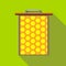 Bee honeycombs icon, flat style