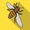 A bee, a hymenopteran insect. Stinging insect bee single icon in flat style vector symbol stock isometric illustration