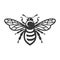 Bee Icon. Bug Logo on White Background. Vector