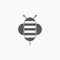 Bee icon, honey, animal, wildlife, bumblebee