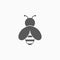 Bee icon, honey, animal, wildlife, bumblebee