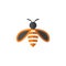 Bee Logo design vector. Hive icon. Creative character Logotype.