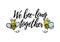 We bee-long together phrase with doodle bee on white background. Lettering poster, valentines day card design or t-shirt