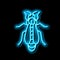 bee queen beekeeping neon glow icon illustration