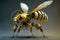Bee - robot. Artificial bee.