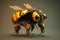 Bee - robot. Artificial bee.