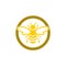 Bee sign logo, Honeybee or apis symbol