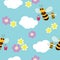 Bee in sky