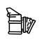 bee smoker line vector doodle simple icon