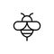 Bee therapy alternative medicine icon. Simple line, outline vector elements of alternative medicine icons for ui and ux, website