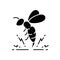 Bee venom black glyph icon