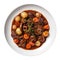 Beef Bourguignon France European Cuisine. On A White Plate