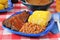 Beef brisket with Boston baked beans