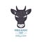 Beef, bull, cow vintage silhouette black stamp