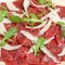 Beef Carpaccio with Rocket and Parmesan Cheese